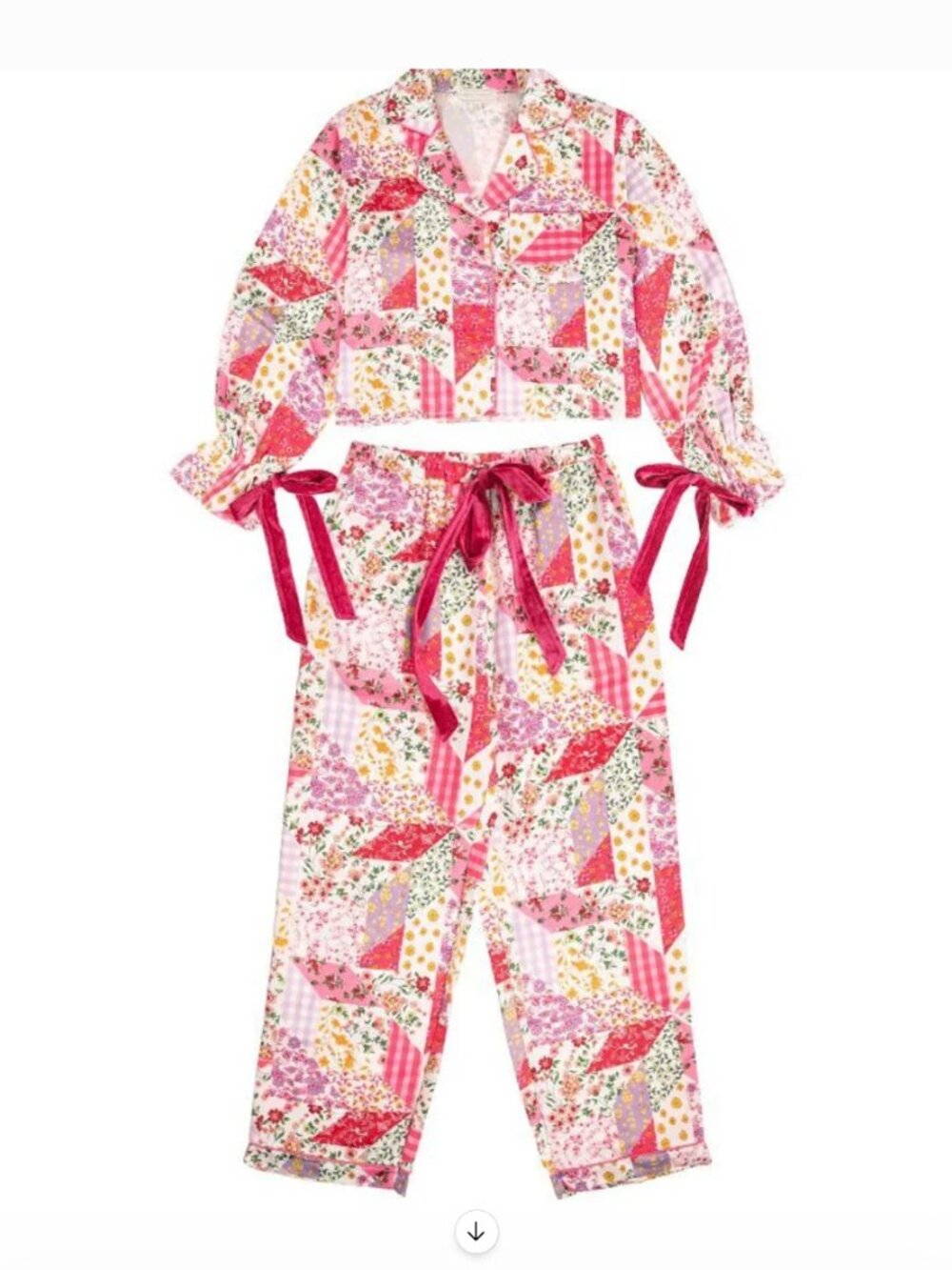 Simply Southern Shabby Chic Patchwork Pajama Lounge Set Size Large